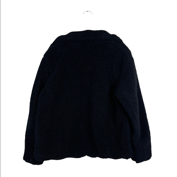 H&M Black Teddy Jacket Size S - Picture 2 of 3
